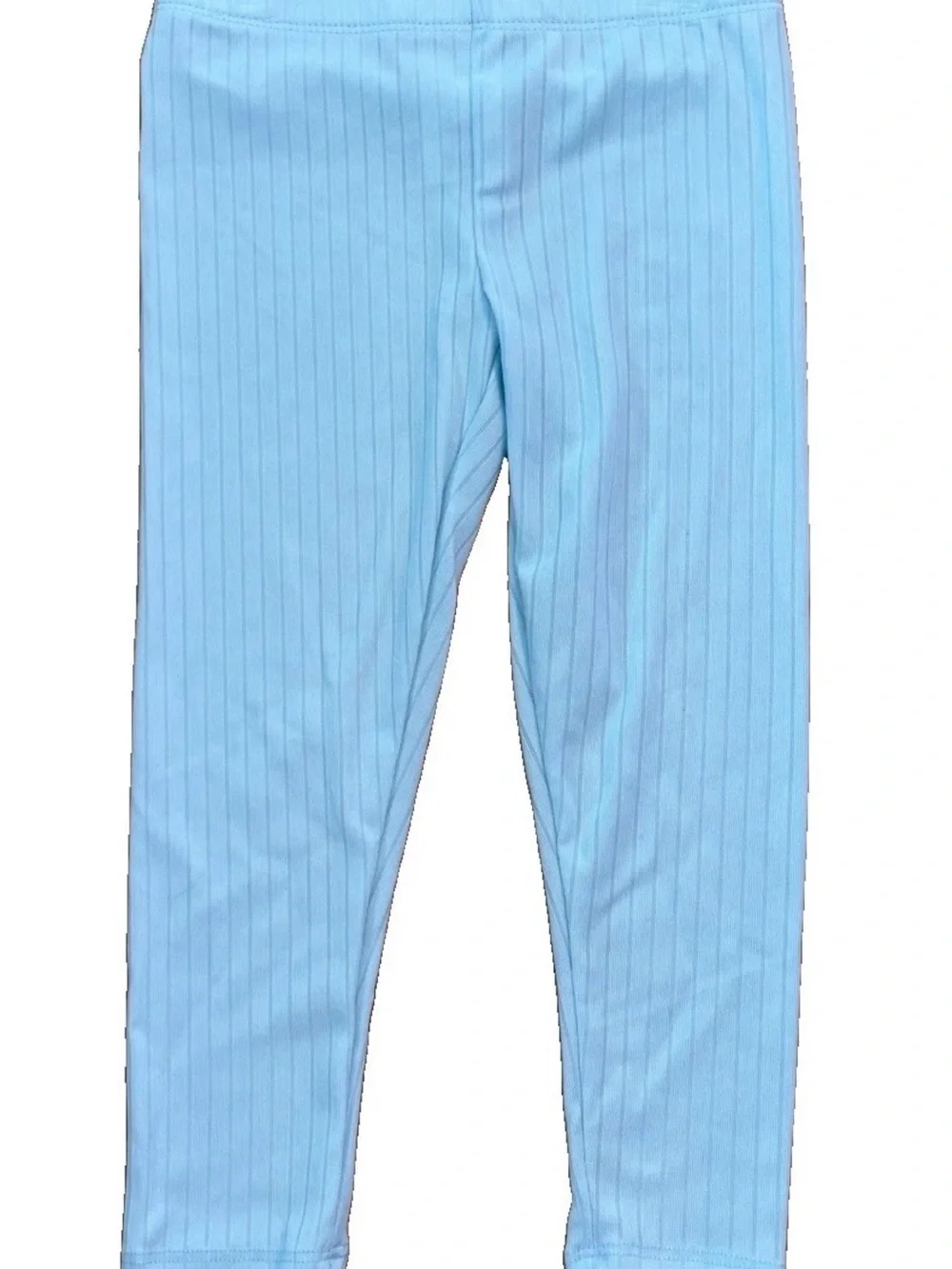 Kensie Girl Light Blue Ribbed Leggings & Textured Peplum Top Set w/Headband - 3T